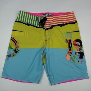 LRG Board Shorts Unlined Swimming Trunks Men's Size 38 Swimwear